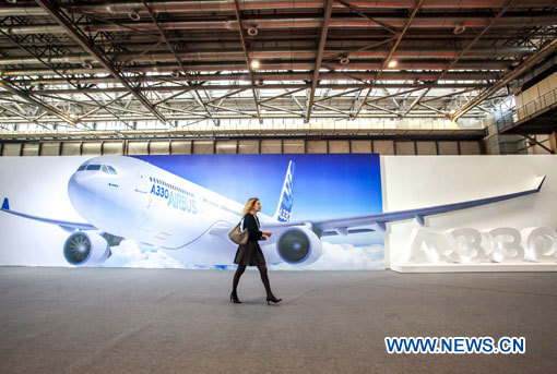 Une usine d'aménagement d'Airbus en construction à Tianjin