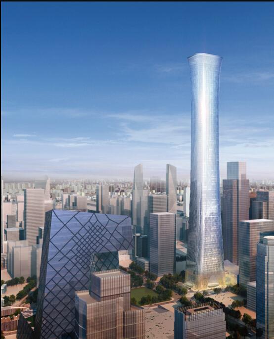 Construction du plus haut gratte-ciel de Beijing