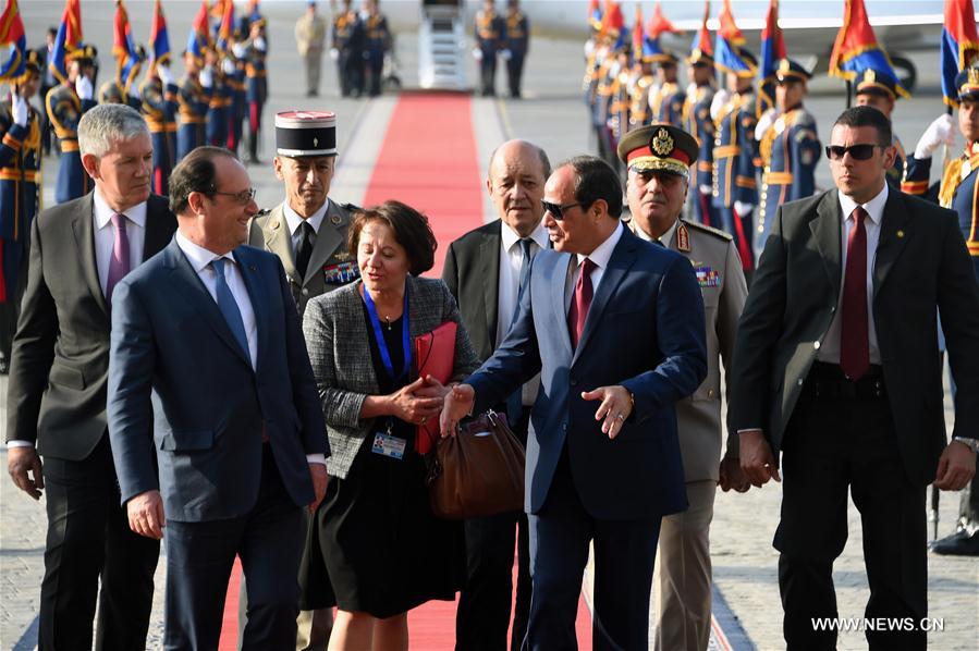 Le président fran?ais en visite en Egypte