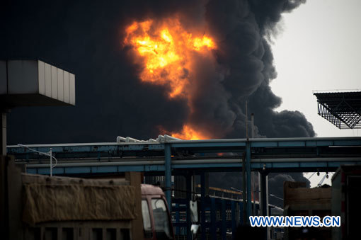 Incendie dans un entrep?t de produits chimiques dans l'est de la Chine