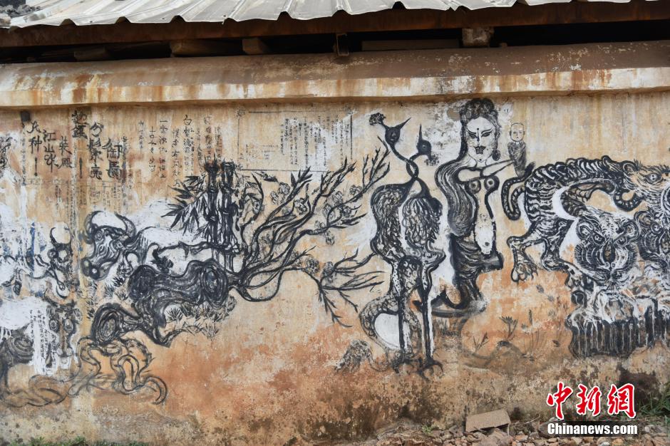 Kunming : des peintures murales pour un vieux marchand de légumes