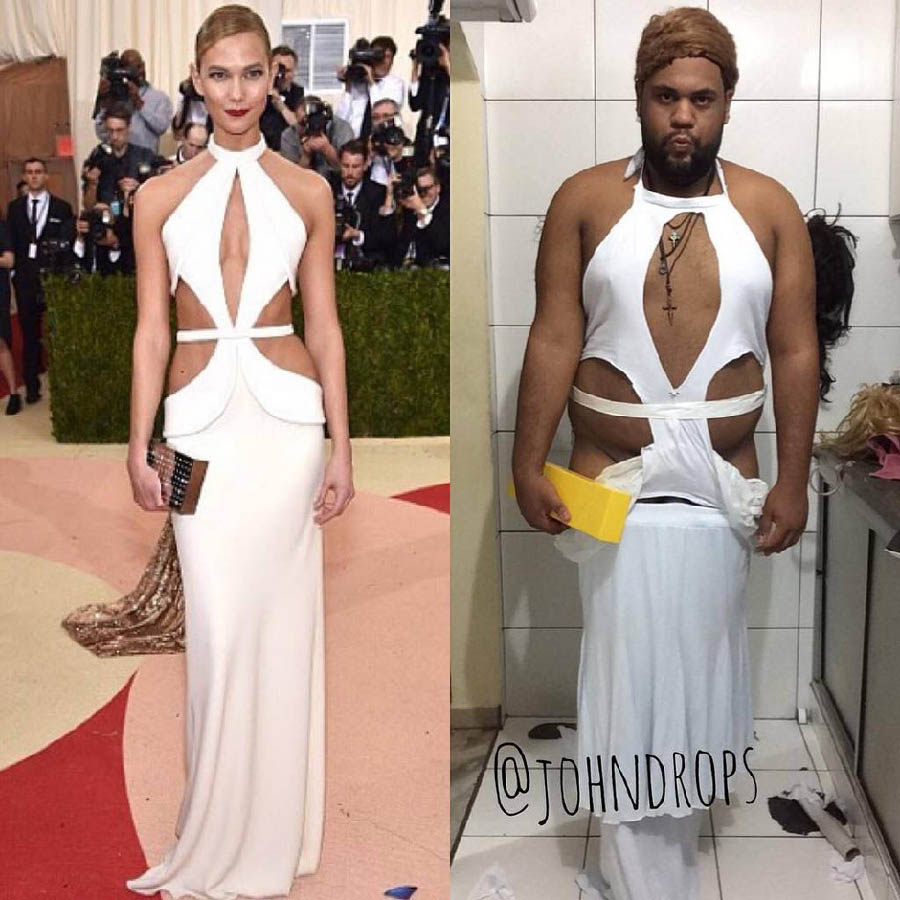 Il recrée les robes du Met Gala avec des sacs-poubelles