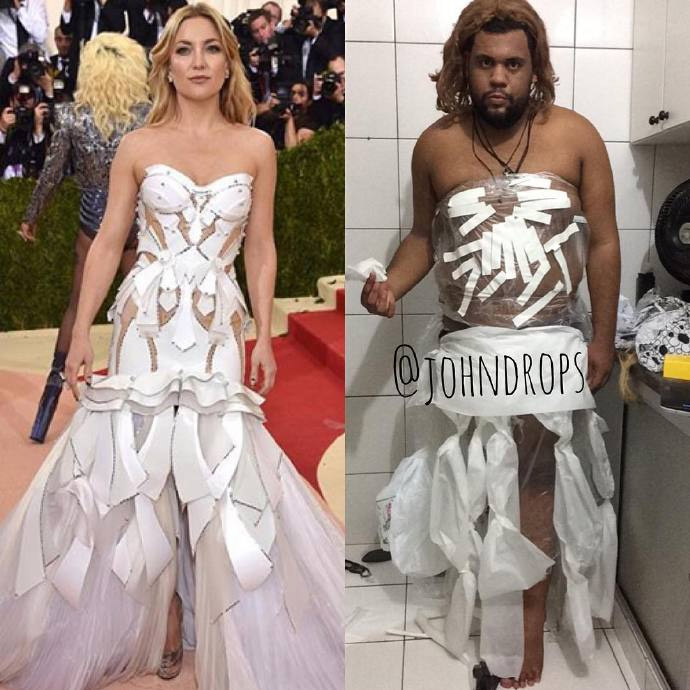 Il recrée les robes du Met Gala avec des sacs-poubelles