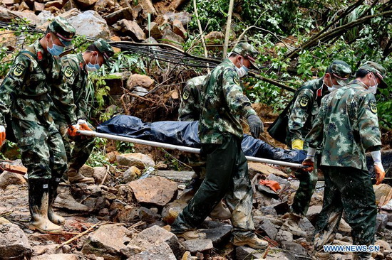 Le bilan du glissement de terrain au Fujian s'alourdit à 22 morts