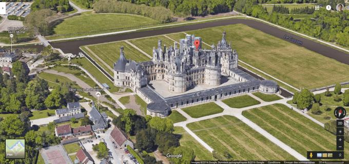 Visite virtuelle des chateaux de la Loire sur Google