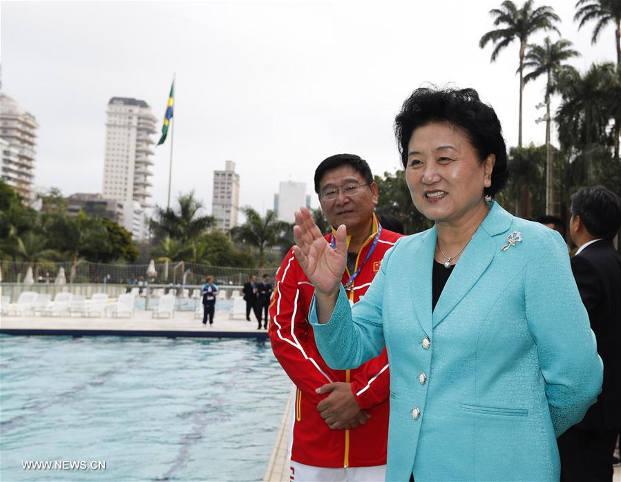 JO de Rio : Liu Yandong rend visite aux athlètes chinois à Sao Paulo