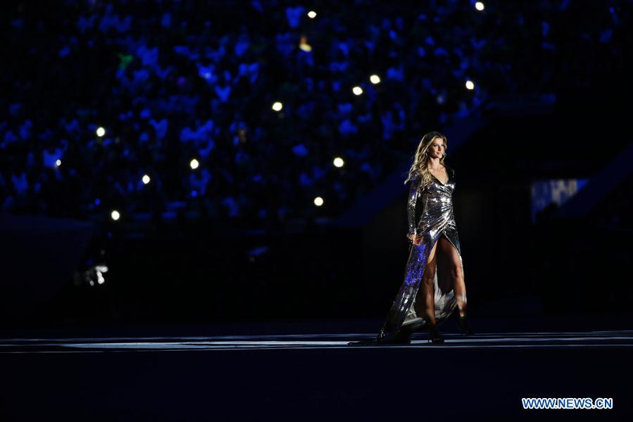 Gisele Bündchen lors de la cérémonie d'ouverture des JO de Rio