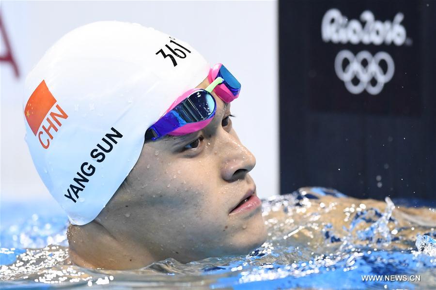 JO 2016 : le Chinois Sun Yang gagne la médaille d'argent du 400 m nage libre