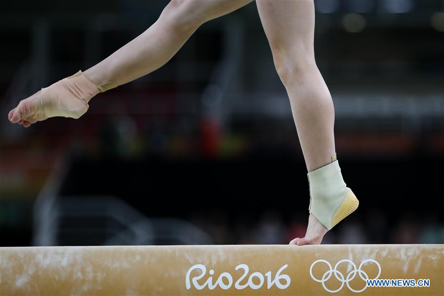 JO 2016 : les gymnastes chinoises lors de la qualification de gymnastique Femmes