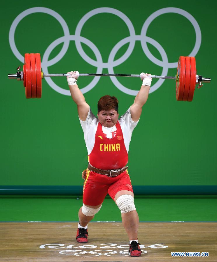 JO 2016/haltérophilie dames (+75kg) : Meng Suping remporte la médaille d'or