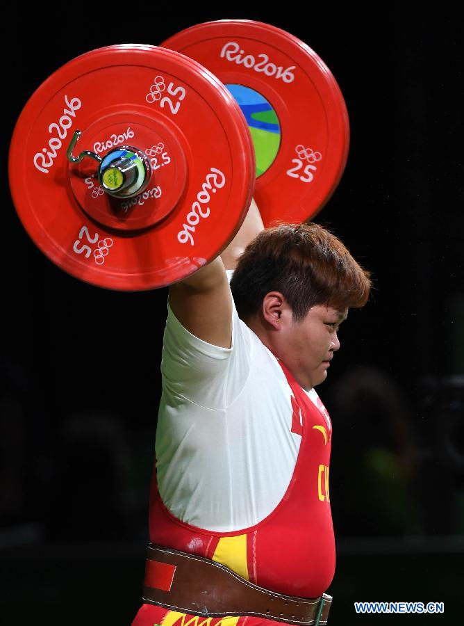 JO 2016/haltérophilie dames (+75kg) : Meng Suping remporte la médaille d'or