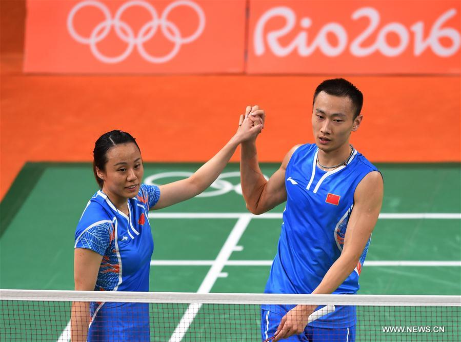 JO 2016 : match de badminton double mixte