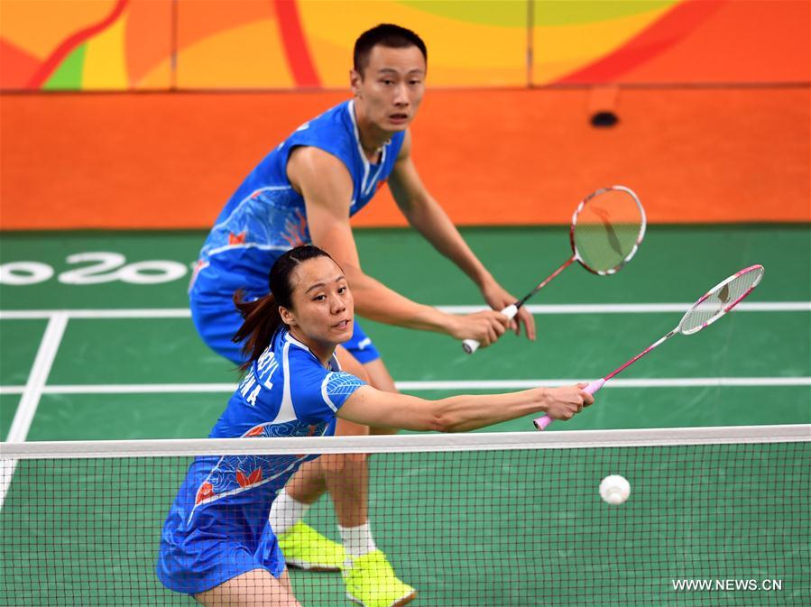 JO 2016 : match de badminton double mixte