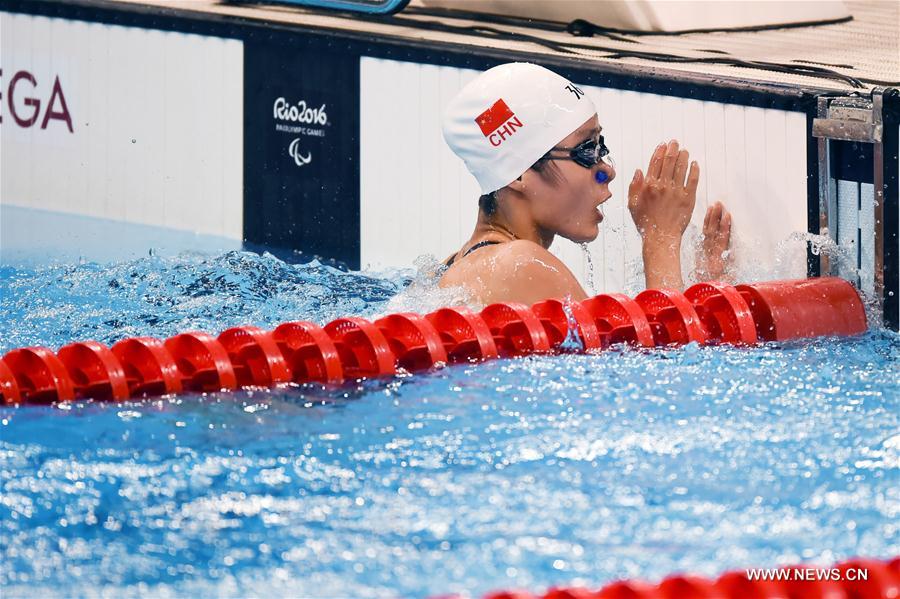 Jeux paralympiques de Rio : la Chinoise Li Guizhi championne du 50m nage libre S11