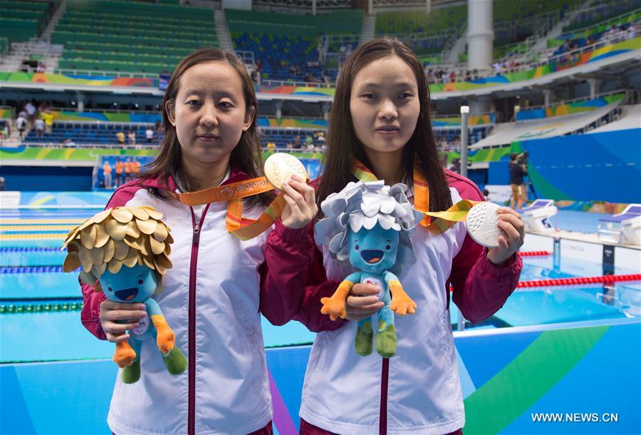 Jeux paralympiques de Rio : les Chinoises remportent les médailles d'or et d'argent du 100m nage libre S11