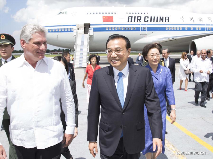 Le Premier ministre chinois arrive à Cuba pour une visite officielle