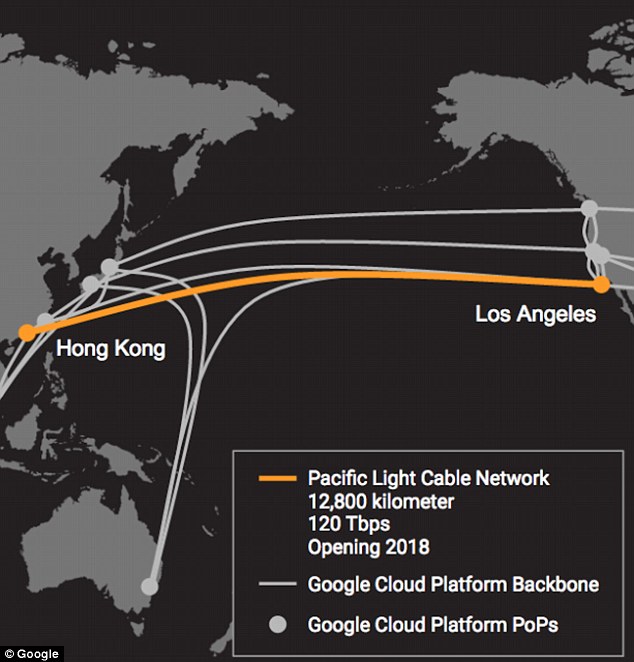 Google et Facebook vont construire un cable sous-marin entre Los Angeles et Hong Kong