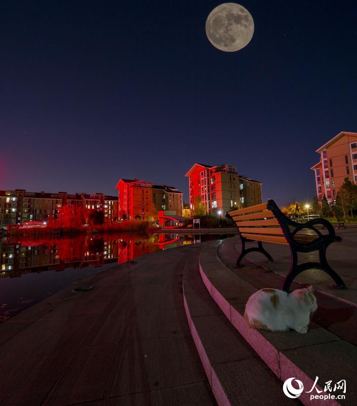 La ? superbe Lune ? vue de Beijing 