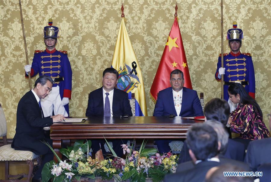 La Chine et l'Equateur hissent leurs relations au niveau de partenariat stratégique global