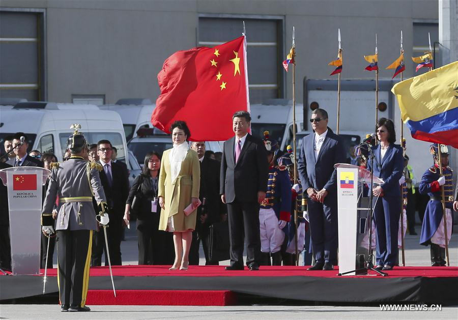 EN IMAGES: la visite du président chinois Xi Jinping en Equateur