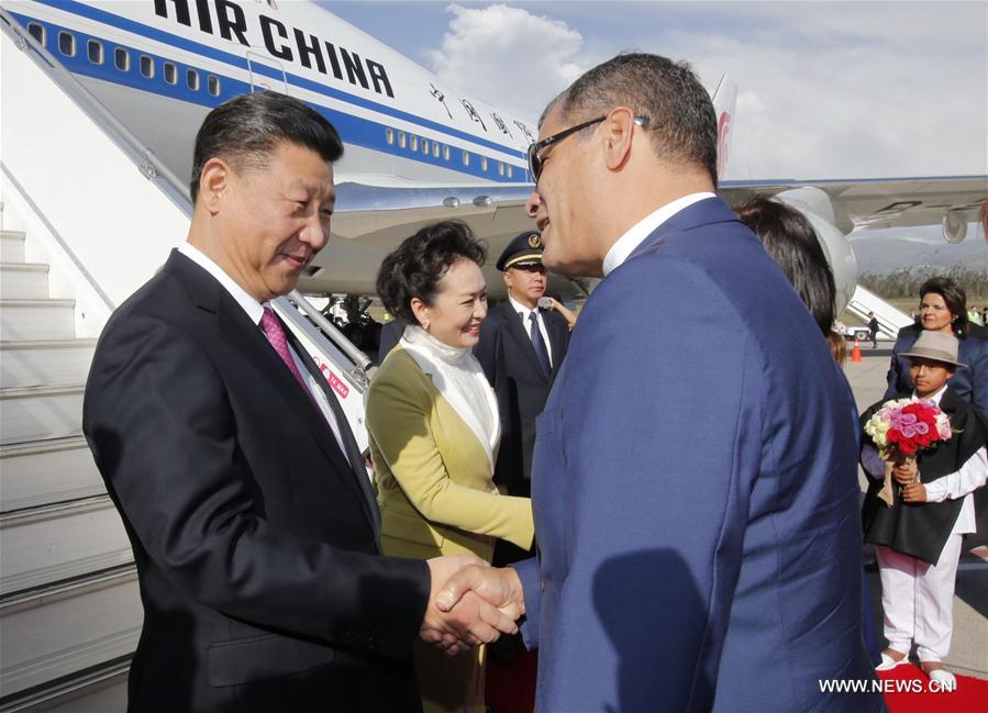 EN IMAGES: la visite du président chinois Xi Jinping en Equateur