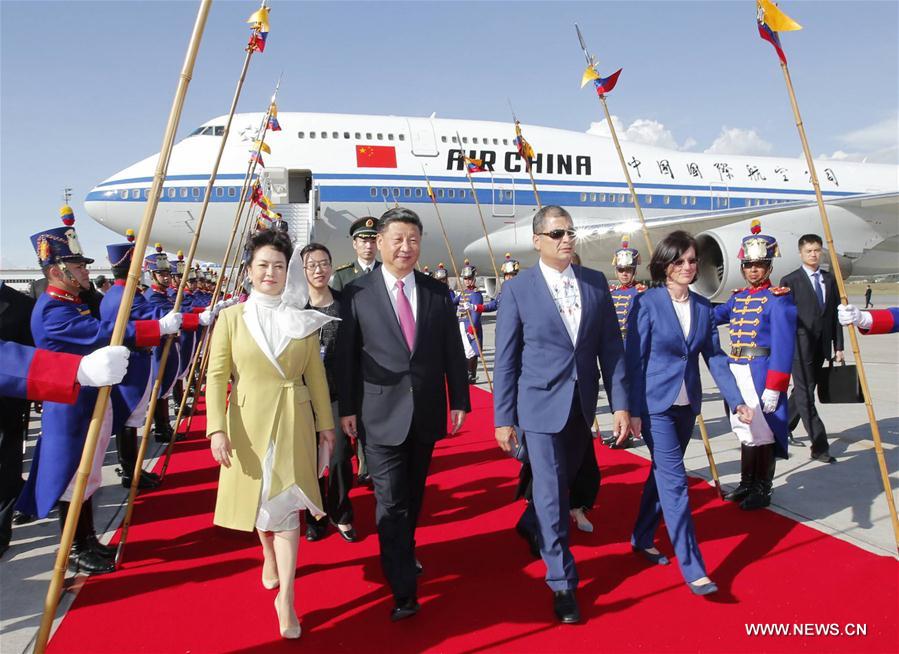 EN IMAGES: la visite du président chinois Xi Jinping en Equateur