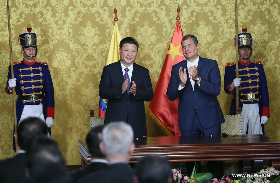 EN IMAGES: la visite du président chinois Xi Jinping en Equateur