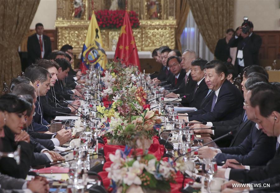 EN IMAGES: la visite du président chinois Xi Jinping en Equateur