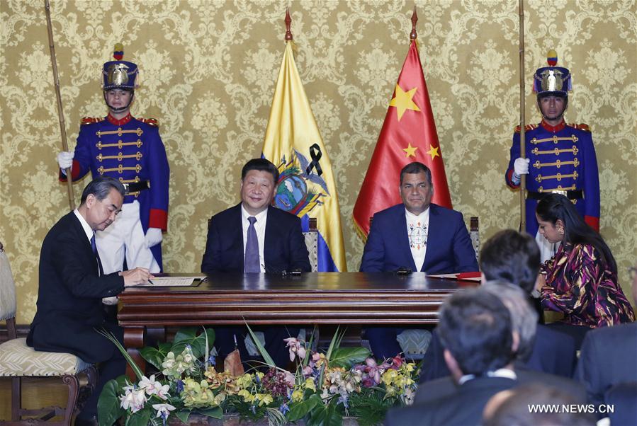 EN IMAGES: la visite du président chinois Xi Jinping en Equateur