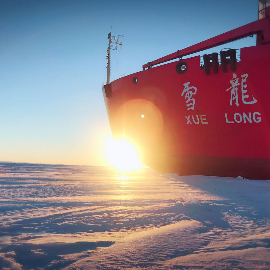 Le brise-glace chinois Xuelong se trouve en Antarctique