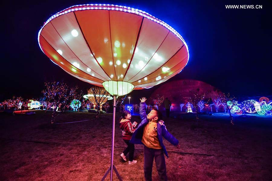 Des milliers de lumières en forme de rose dans le Zhejiang