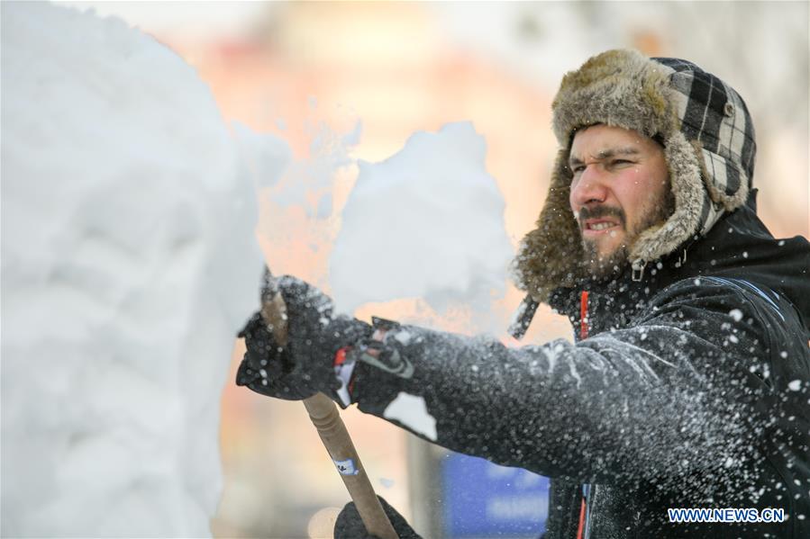 Concours international de sculpture sur neige à Harbin