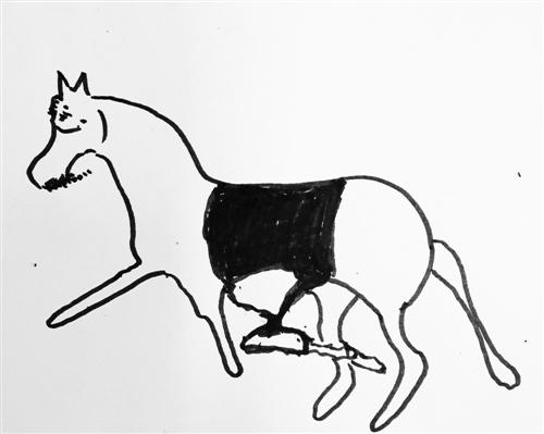 Dessins millénaires de chevaux arabes en Mongolie intérieure