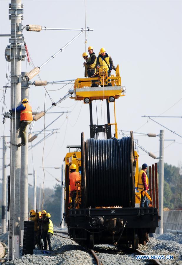 Chine : construction d'une voie ferrée au Jiangxi