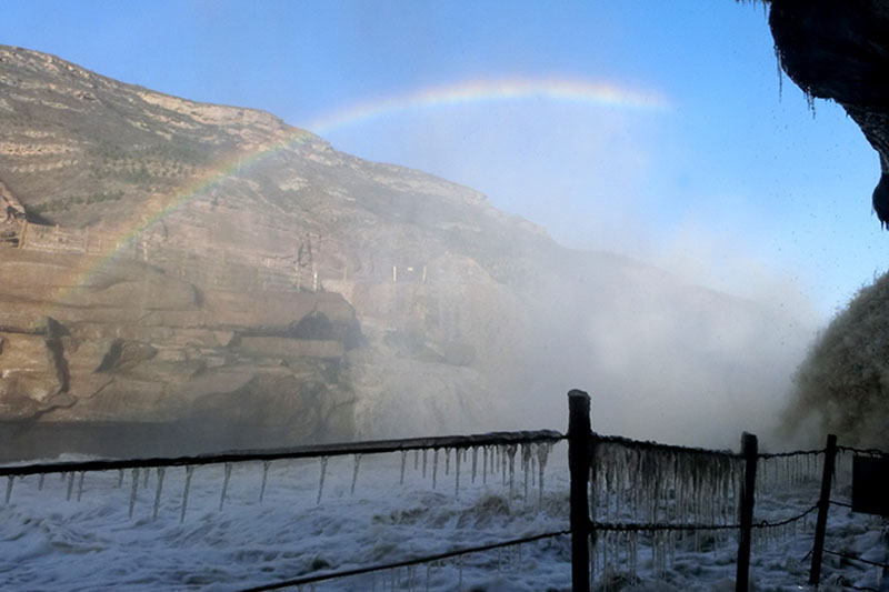 Les chutes de Hukou, encore plus enchanteresses en hiver