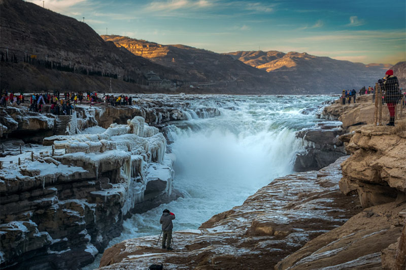 Les chutes de Hukou, encore plus enchanteresses en hiver