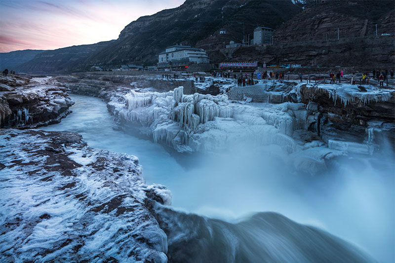 Les chutes de Hukou, encore plus enchanteresses en hiver