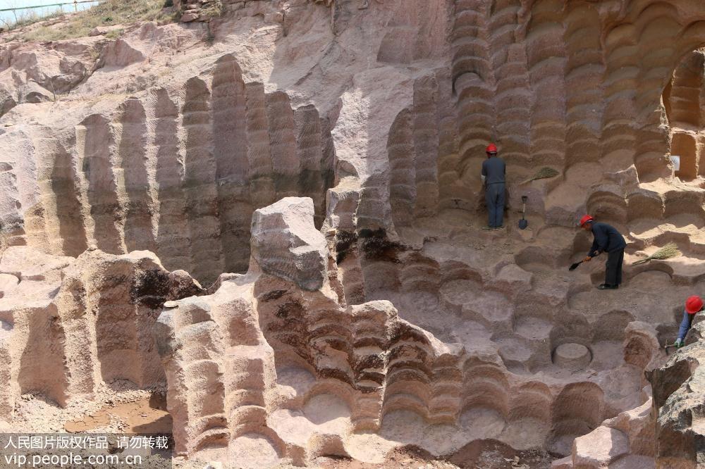 Shandong : découverte d’un ancien puits de moulins en pierre 