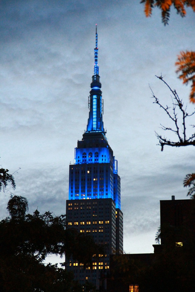 L'Empire State Building en bleu pour honorer une école chinoise 