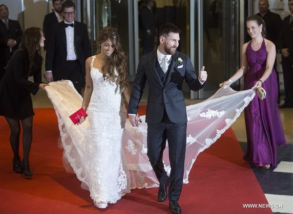 La cérémonie de mariage de Lionel Messi et Antonella Roccuzzo se tient en Argentine