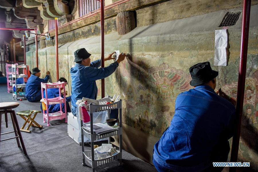 Chine : restauration de peintures murales au Hebei