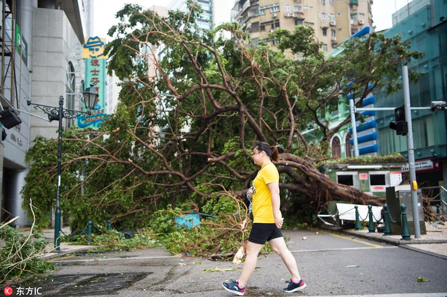 La Chine frappée par le typhon Hato