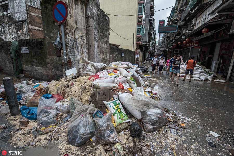 La Chine frappée par le typhon Hato