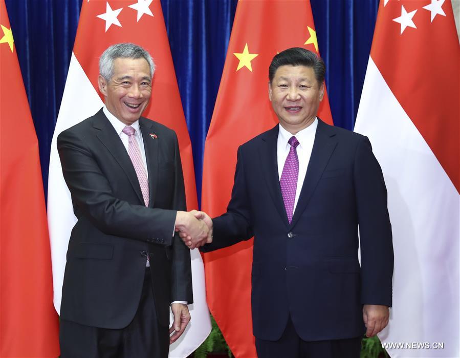 Le président chinois rencontre le PM singapourien