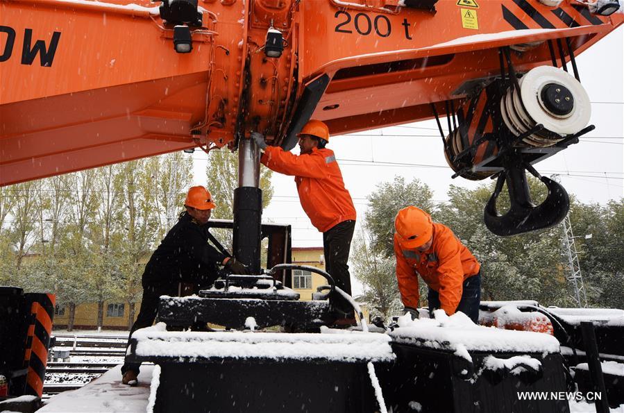 Front froid et chutes de neige dans le nord de la Chine