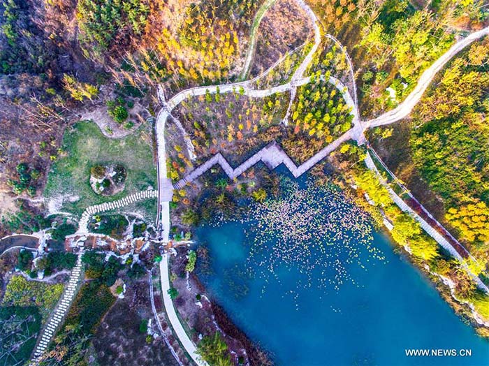 Un aper?u du parc Zishan construit sur un ancien site minier