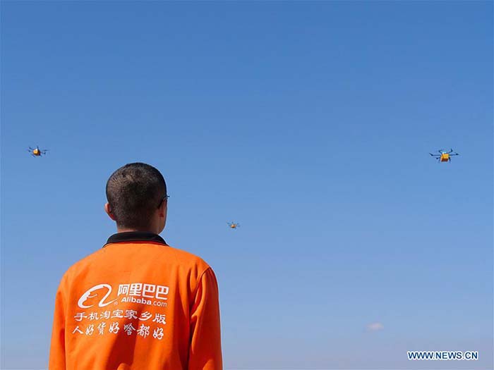 Chine : des drones d'Alibaba livrent des colis dans des ?les