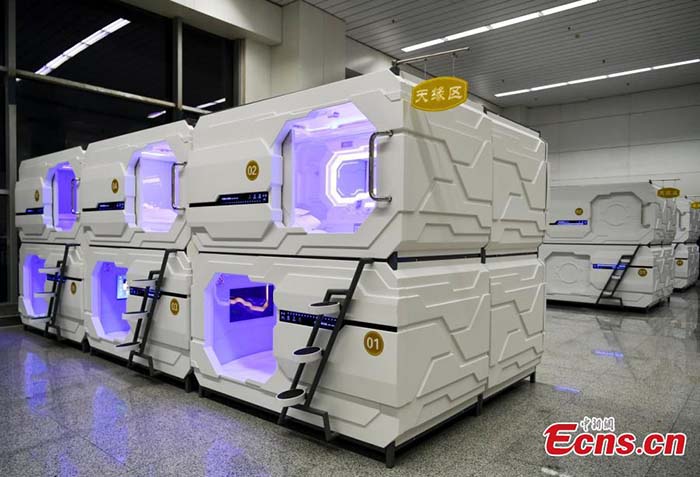 H?tel capsule à l'aéroport?d'Urumqi