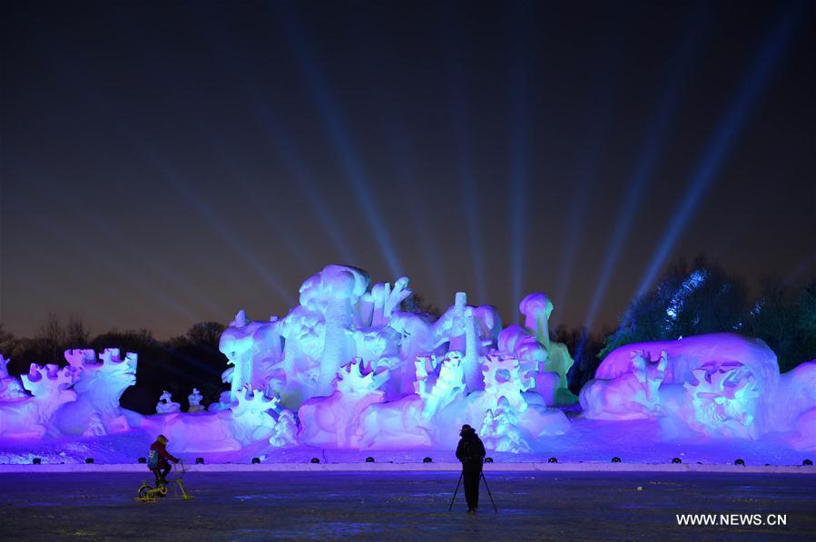 Spectacle de neige et de lumière à Harbin