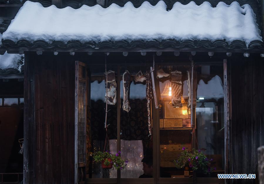 Les beautés de Wuzhen sous la neige